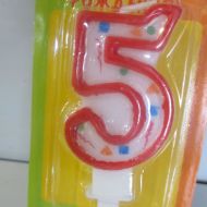 Свеча цифра для торта №5