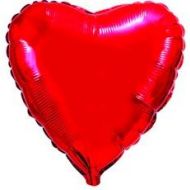 Шар фольга с гелием сердце (без рисунка) 18*46 см.